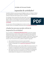 Suspensión de Actividades de Personas Morales