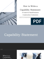 How To Write A Capability Statement - Revised