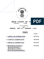 High Court of Delhi: Monday, The 07 JANUARY, 2019