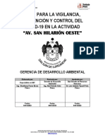 Plan para La Vigilancia, Prevención y Control Del COVID-19 (Av. San Hilarion)