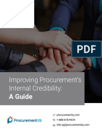 Improving Procurement's Internal Credibility:: A Guide