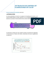 Informe de Trabajos de Limpieza en Intercambiador de Calor