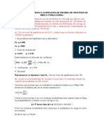 Trabajo N°07 Unidad Ii Ejercicios de Prueba de Hipotesis de Medi A Poblacional