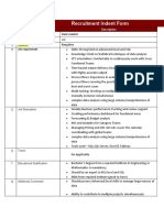 Recruitment Indent Form - Data - Ebay