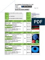 Quotation Sheet: Shanghai Leiqiong Lighting Technology Co.,Ltd