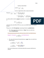 Notes: Decomposing Fractional Functions With Linear Factors ONLY Into Partial Fractions