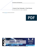 Influences of Starch On Ceramic-Foam Fabrication: A Short Review