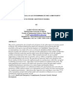 The Role of Small-Scale Enterprises in The Achievement of Economic Growth in Nigeria PDF