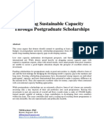 Building Sustainable Capacity Through Postgraduate Scholarships (Till Bruckner)