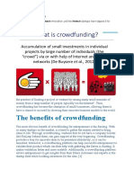 Crowdfunding in Fintech