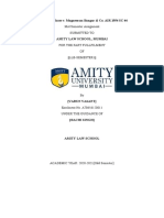 Satyabrata Ghose v. Mugneeram Bangur & Co. AIR 1954 SC 44: Mid Semester Assignment Submitted To