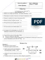 Devoir de Synthèse N°1 - Sciences Physiques - 1ère AS (2019-2020) MR Weldi Karim