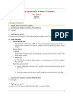 Advanced Quantitative Methods & Statistics: Managerial Report