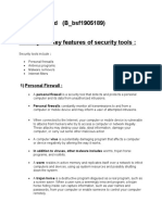 Identify The Key Features of Security Tools