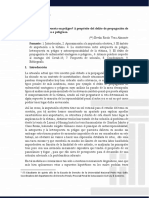 Autopuesta o Heteropuesta en Peligro. A Propósito Del Delito de Propagación de Enfermedad Contagiosa o Peligrosa.