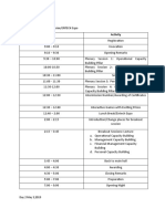 Time Activity: Day 1 May 2, 2019 Plenary Session/Break Out Session/ENTECH Expo