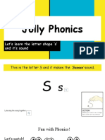 Jolly Phonics: Let's Learn The Letter Shape S' and It's Sound