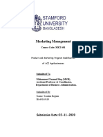 Marketing Management: Course Code: MKT 601