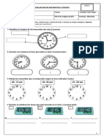 PRUEBA MATEMÁTICA - La Hora - Patrones - Secuencias 3° Básico