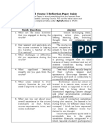 GURO21 Course 1 Reflection Paper Guide