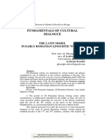 Fundamentals of Cultural Dialogue: The Latin Model in Early Romanian Linguistic Writing