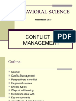 Behavioral Science: Conflict Management