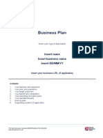 Business Plan: Insert Name Insert Business Name Insert DD/MM/YY