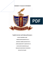 Capital Structure On Bank Performance Report.