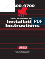 Hutchens Industries 9600 9700 Installation Instructions