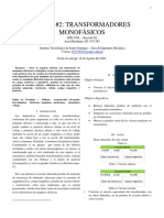 Reporte #2 - Transformadores Monofasicos PDF