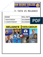 Case Study On Tata and Reliance ROHITH AND SAMPATH