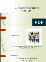 Sales Force Control System: Dr. Hena. M Assistant Professor