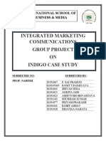 Integrated Marketing Communications Group Project ON Indigo Case Study