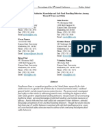 Risk Perception, Attitudes, Knowledge and Safe Food Handling Behavior Among Those 65 Years and Older Joye Gordon John Raacke