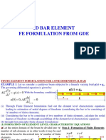 1D Bar Element Fe Formulation From Gde