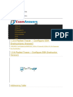 1.3.6 Packet Tracer - Configure SSH (Instructions Answer)