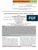 Single Tooth Implant Placement in Anterior Maxilla PDF