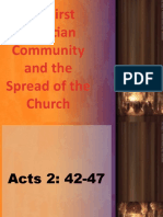 The First Christian Community and The Spread of The Church