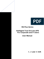 RS Plus Series Intelligent True On-Line UPS For Corporate and IT Users