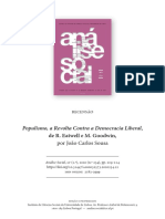 Populismo, A Revolta Contra A Democracia Liberal, de Eatwell e Goodwin, Por João Carlos Sousa