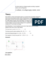 Theory: Apparatus: Multisim Software, DC Voltage Supply, Resistor, Zener