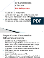 Simple Vapour Compression Refrigeration System: Advantages of Air Refrigeration