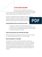 Tipos de Proyectos de Inversion