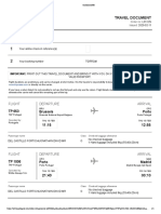 Travel Document: Flight Departure Arrival