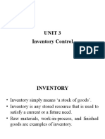 UNIT 3 Inventory Control