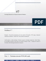 Problem #7: Recording Transactions in A Financial Transaction Worksheet