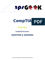 CompTIA Security+ SY0-501 Exam