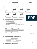 All Clear 1 Progress Test Standard Unit 1