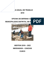 Plan Anual de Trabajo Del Grupo de Trabajo en Gestion Del Riesgo de Desastres