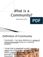 What Is A Community David Clark